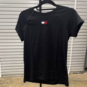 Tommy Hilfiger Women's Black Tee with Logo
